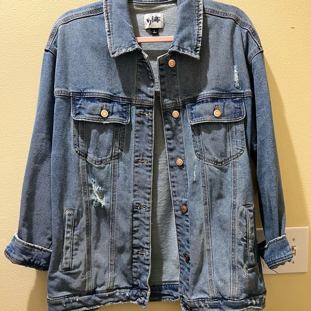 Oversized Jean Jacket Large